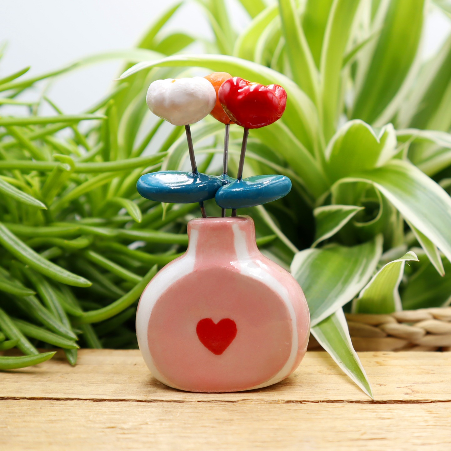 Vase à pâquerettes avec 3 fleurs Victoria Céramique