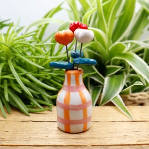 Vase à pâquerettes avec 3 fleurs Victoria Céramique