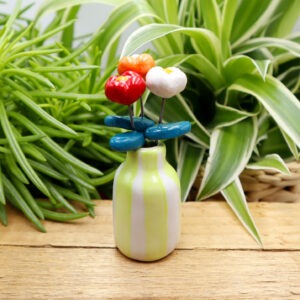 Vase à pâquerettes avec 3 fleurs Victoria Céramique