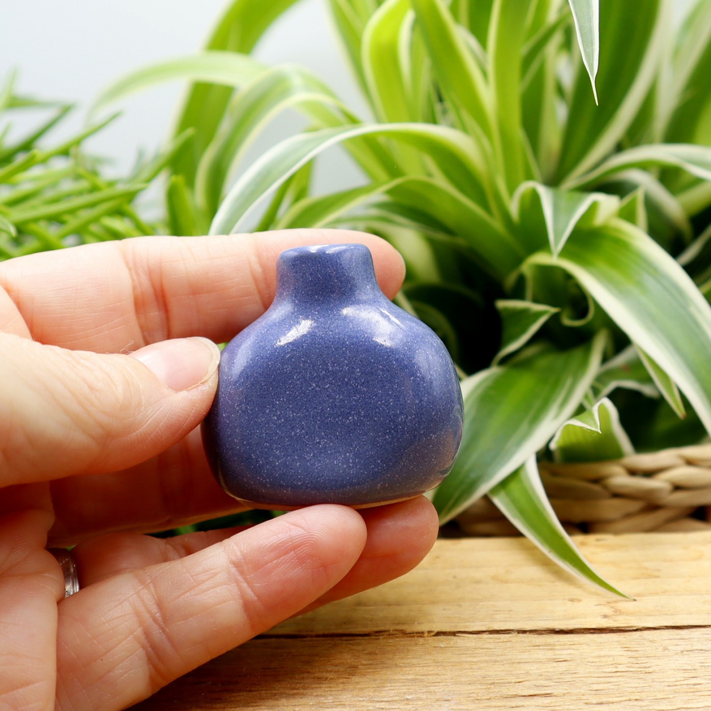 Vase à pâquerettes bleu Victoria Céramique