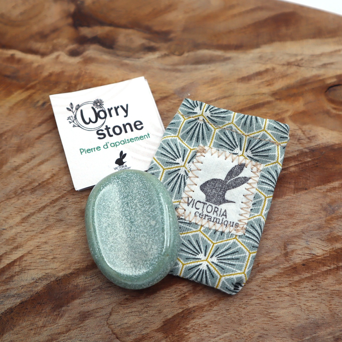 Worry Stone verte Victoria Céramique