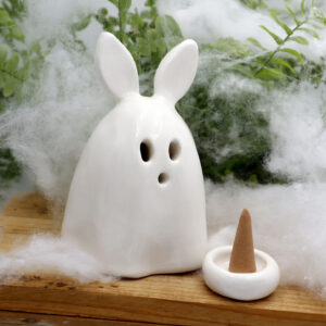 Lapin brûle-encens fantome Victoria Céramique