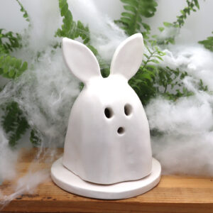 Lapin photophore en forme de fantôme Victoria Céramique