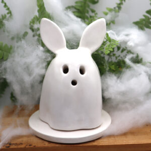 Lapin photophore en forme de fantôme Victoria Céramique