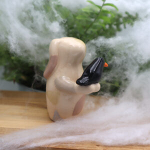 Lapin Frankenstein et son corbeau 6 cm Victoria Céramique #10