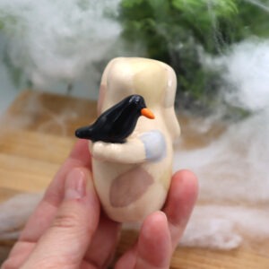 Lapin Frankenstein et son corbeau 6 cm Victoria Céramique #10
