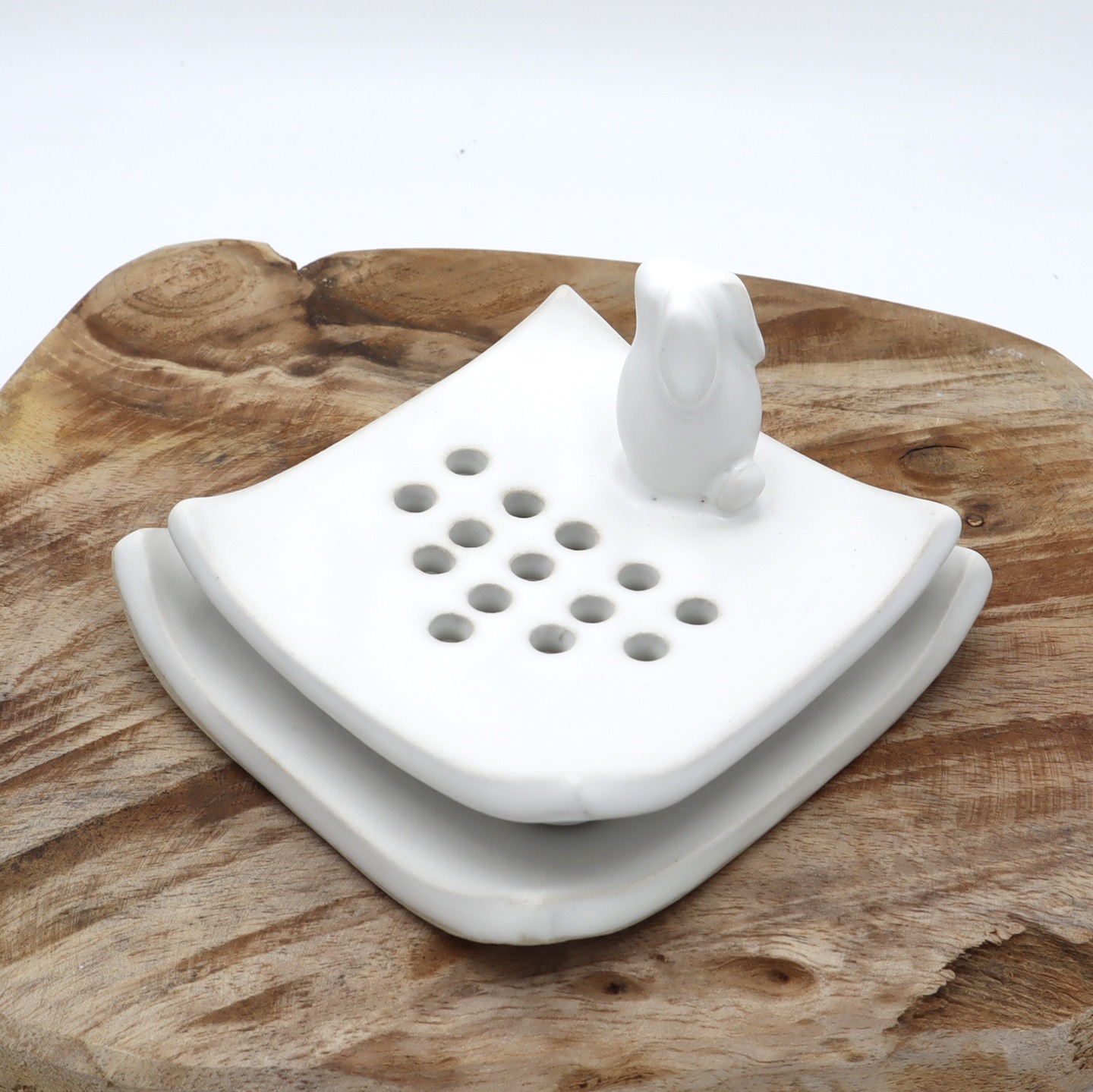 Porte savon Bunny blanc Victoria Céramique